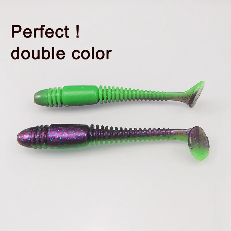 ESFISHING Vibro Worm 100mm – Swimbait de silicona para lubina y trucha - imagen 2