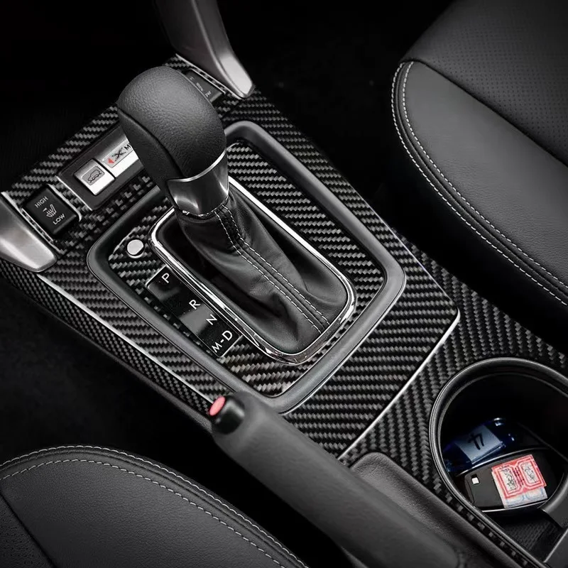 

Carbon Fiber Car Accessories Interior Control Gear Box Shift Panel Decals Cover Trim Stickers for Subaru Forester 2013-2018