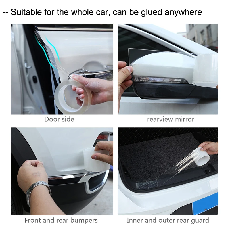 Car Door Edge Protector Sticker Auto Vinyl Sticker Carbon Fiber Full Car Body Protective Film Sticker Door Protector Accessories