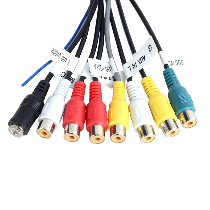 ESSGOO Autoradio 3,5 mm Mikrofon-Subwoofer-Drähte Mikrofon 20-poliges RCA-Kabel für Android-Stereo-Ausgang Subwoofer-Kit – Detail 3