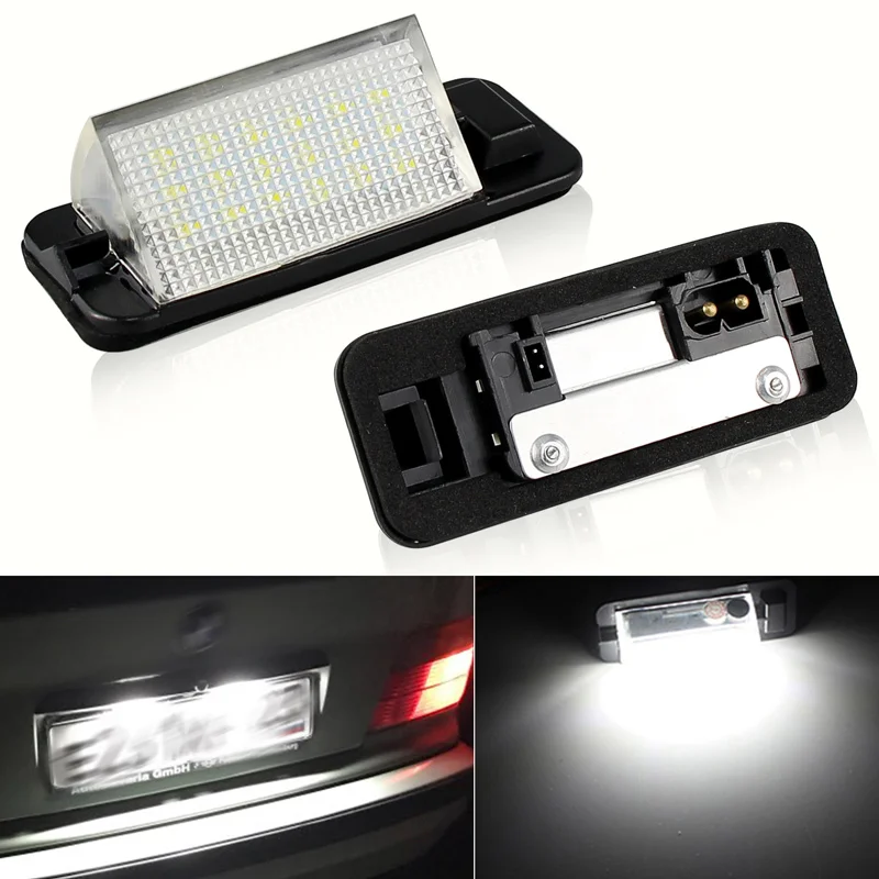 2 uds luces LED para matrícula para BMW E36 318i 318is 318ti 325i M3,92-98 blanco 18SMD luces LED para matrícula sin Error