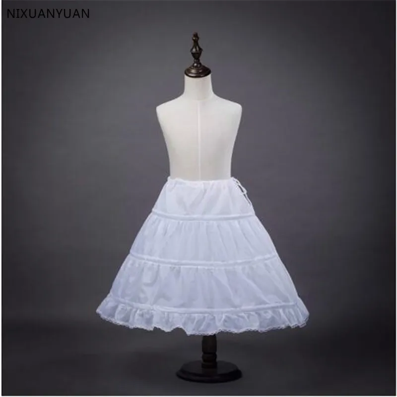 Petticoat Meisjes Rok Crinoline 3 Hoops Gebruikt Om Bloem Meisje Jurk Puffy Kids Onderrok