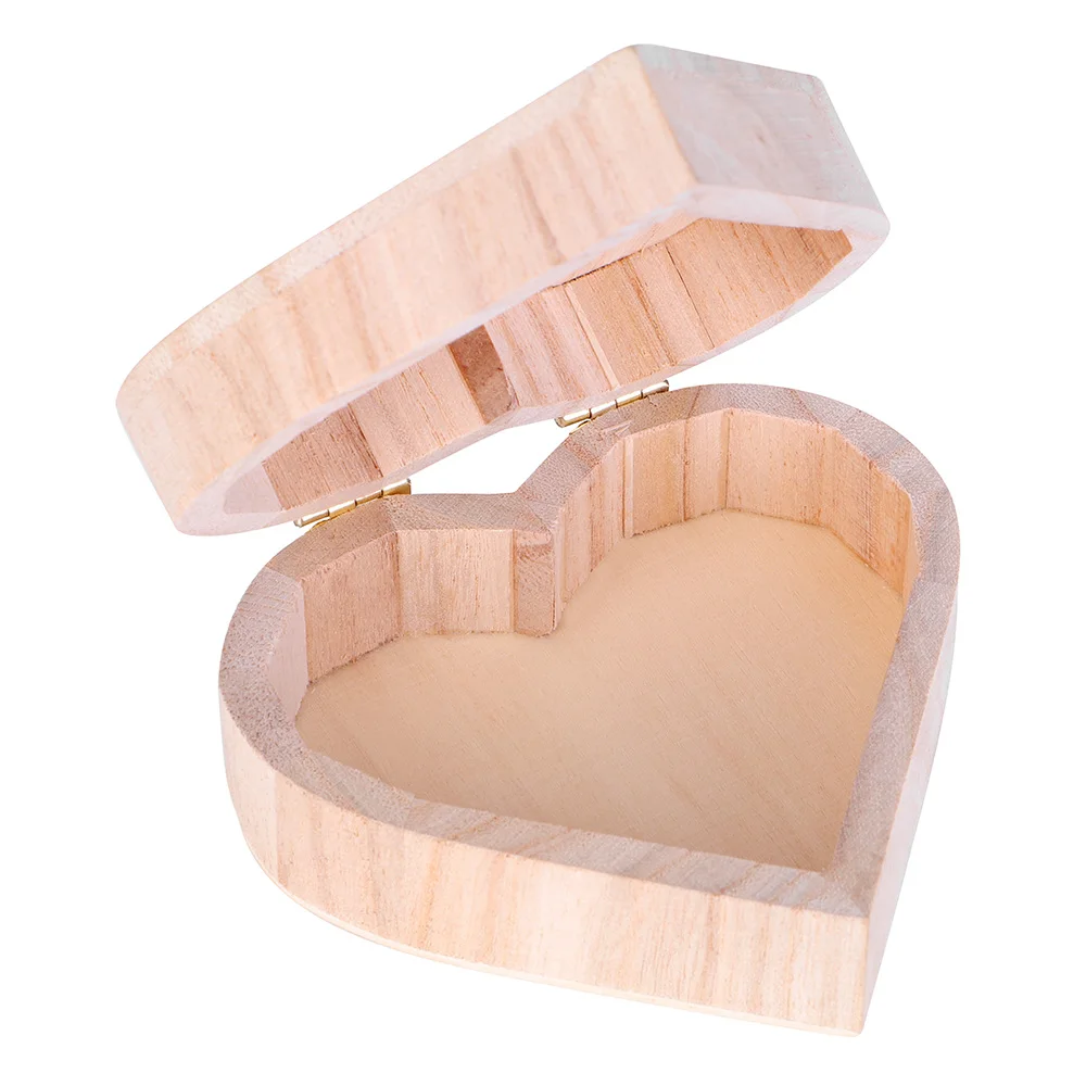 Caja de joyería de corazón de madera para mujer, juego de monedas de boda, caja, regalo de boda, Las Arras