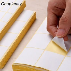 15 Sheet/Pack White Sticker Rectangle Adhesive Label Blank Price Label Writable Sticker School Stationery Stickers 13x38mm