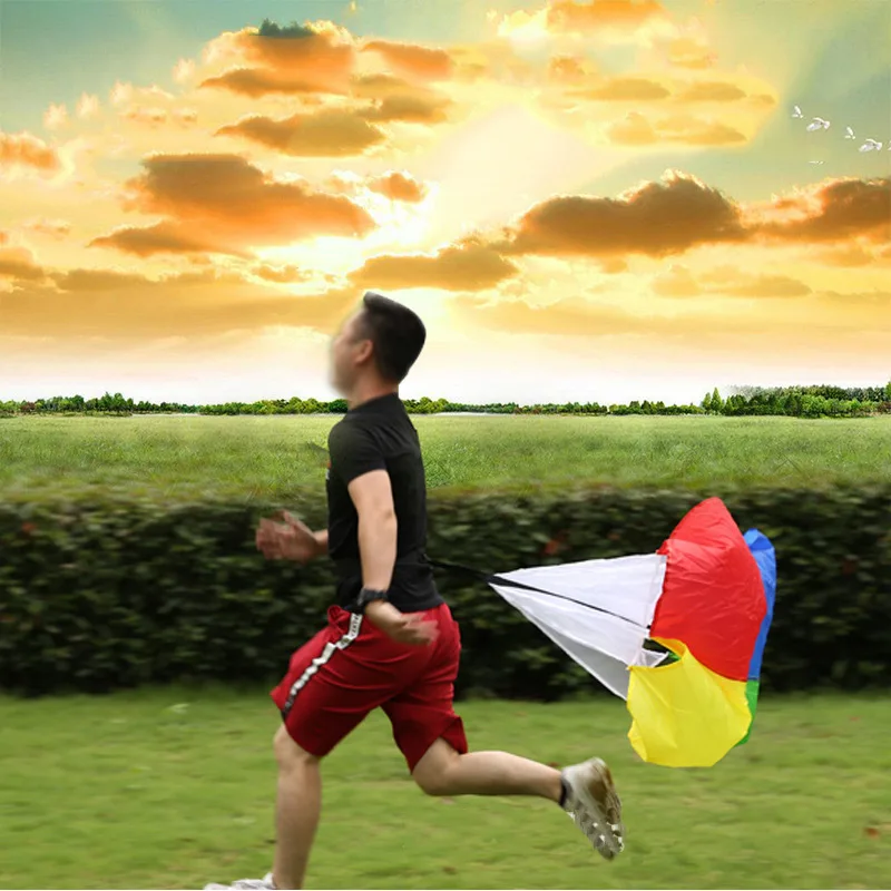 Multicolor Resistance Parachute Children Speed Training Running Drag Chute with Adjustable Waist Strap for Kids Youth Power