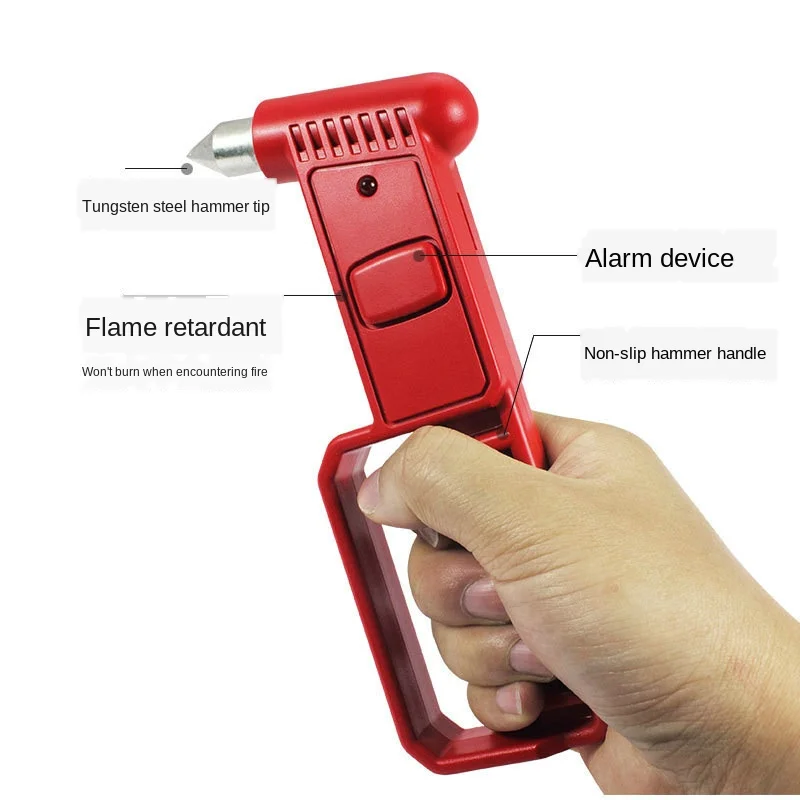 Multifunctional Escape Hammer Car Bus Subway Tungsten Steel Head Fireproof ABS Safety Hammer