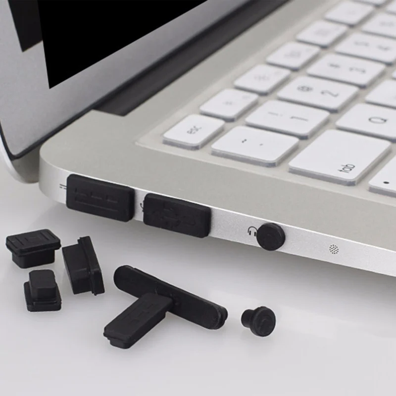 Silicone Anti-dust Plugs Protection Set for Apple MacBook Pro 13 15 Retina / Air 11 13 Laptop Dust Plug Ports Cover 9pcs/set