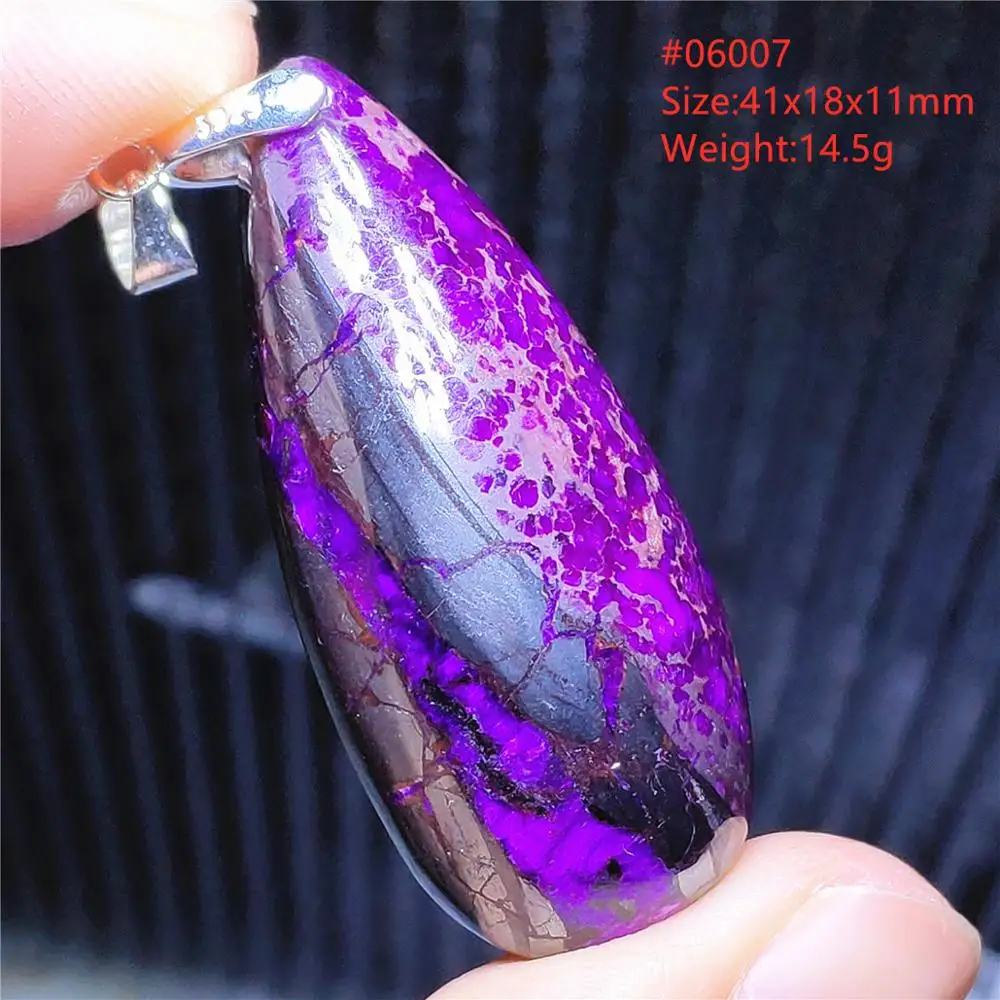 Natural Purple Sugilite Pendant South Africa Water Drop Women Sugilite Reiki Healing Jewelry Necklace AAAAA