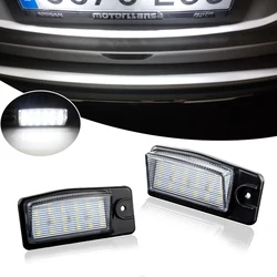 2Pcs White 18SMD LED Car Number License Plate Lights For Nissan X-Trail T32 Rogue Murano Altima Maxima NV1500 NV2500 NV3500