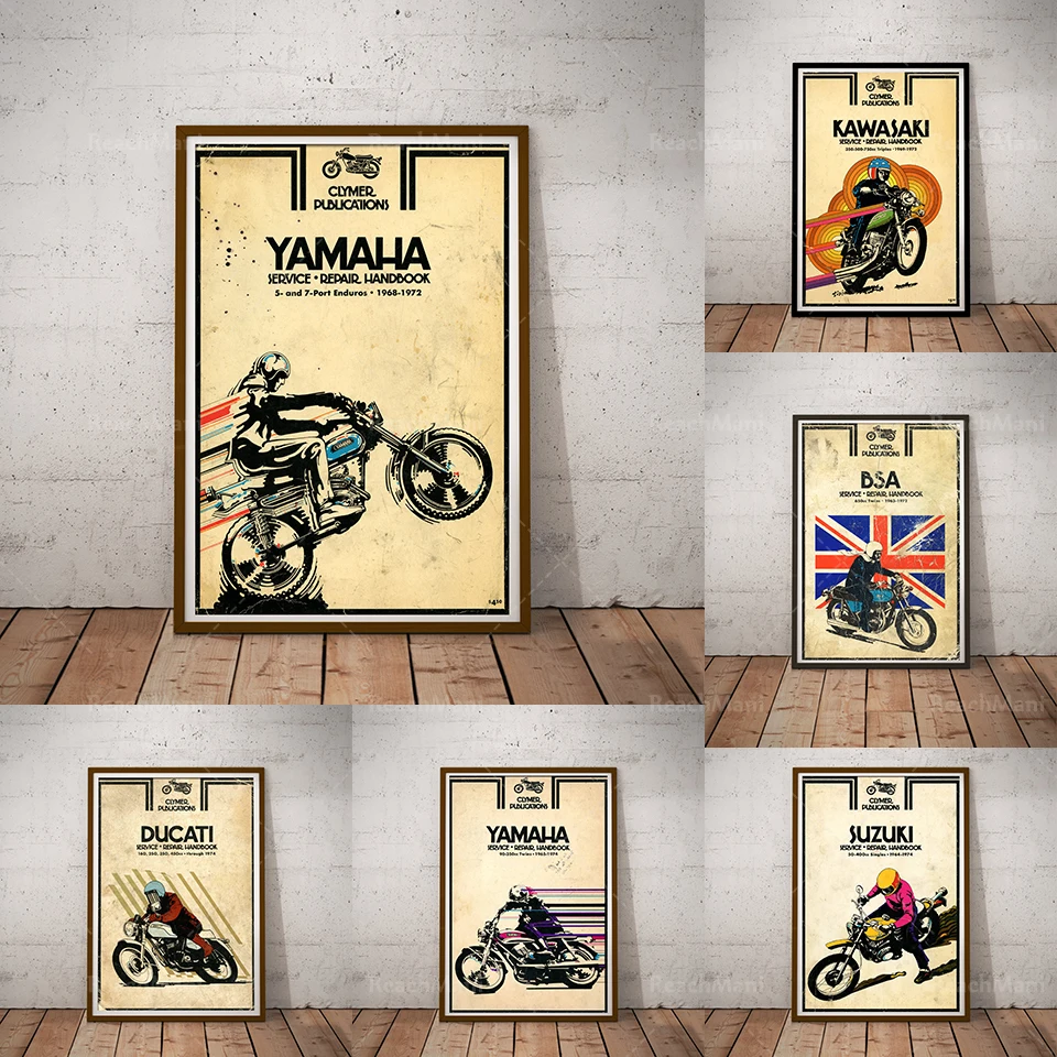 Retro motocross motocross poster