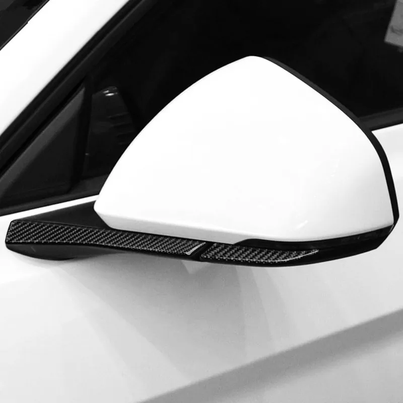 

For Ford Mustang 2015-2019 Carbon Fiber Rearview Mirror Cover Trim Stickers Decorations Car Accessories Car-styling 4pcs