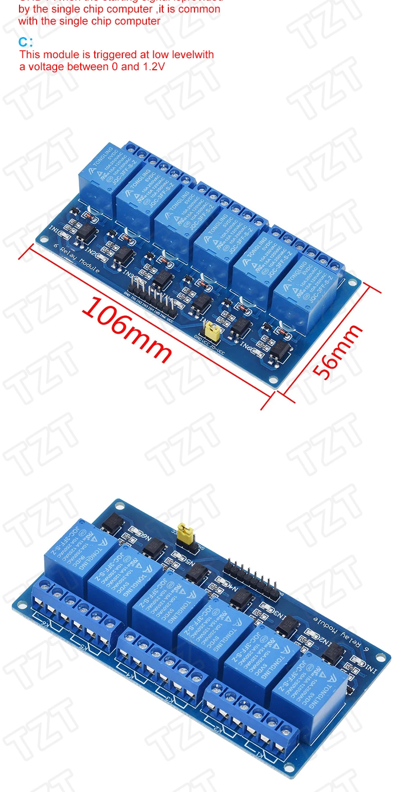 1/3 Stück 5V 1 2 4 6 8 Kanal Relaismodul mit Optokoppler Relaisausgang 12V 1 2 4 8 Wege Relaismodul für Arduino Raspberry Pi – Detail 31
