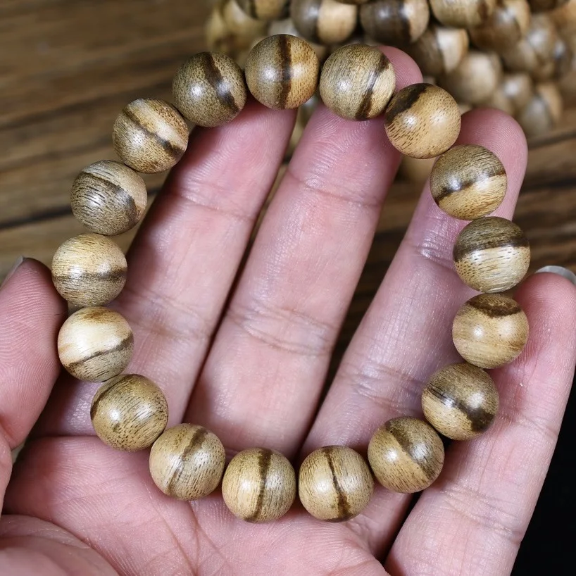 Vietnam agarwood incense buddha beads bracelets prayer beads meditation bracelets men jewelry wood wristband