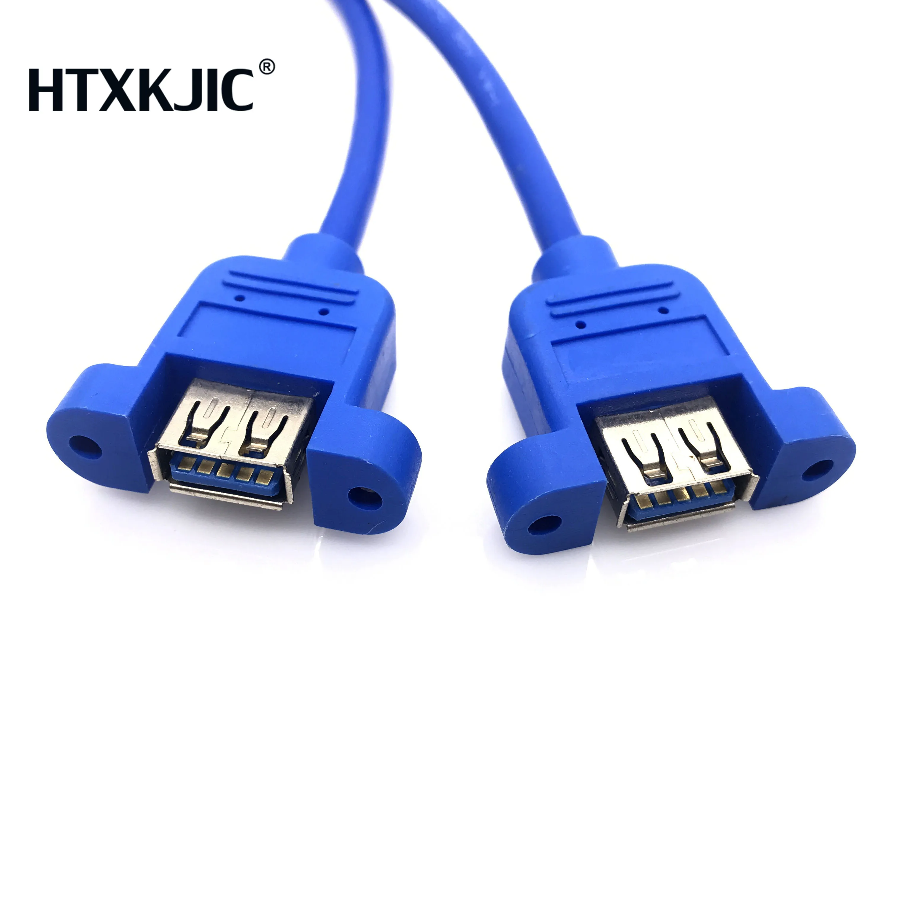 USB Cable 3.0 Extension Female to Female extender cable cord Dual Shielded Screw Panel Mount 0.3M 0.6M 1M 1.5M 3M