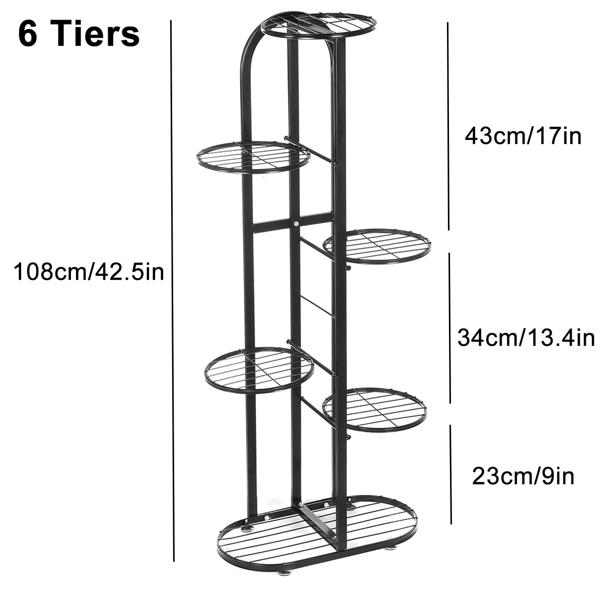 5/6Layers Flower Stand Rack Storage Shelf Iron Plant Holder Home Garden Flower Pot Organizer Living Room Balcony Storage Rack