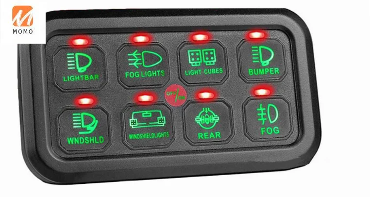 Auto On-Off LED Car Switch Box Universal Touch Panel with Harness and Label Stickers Car Atvs Accessories Auto Lighting System