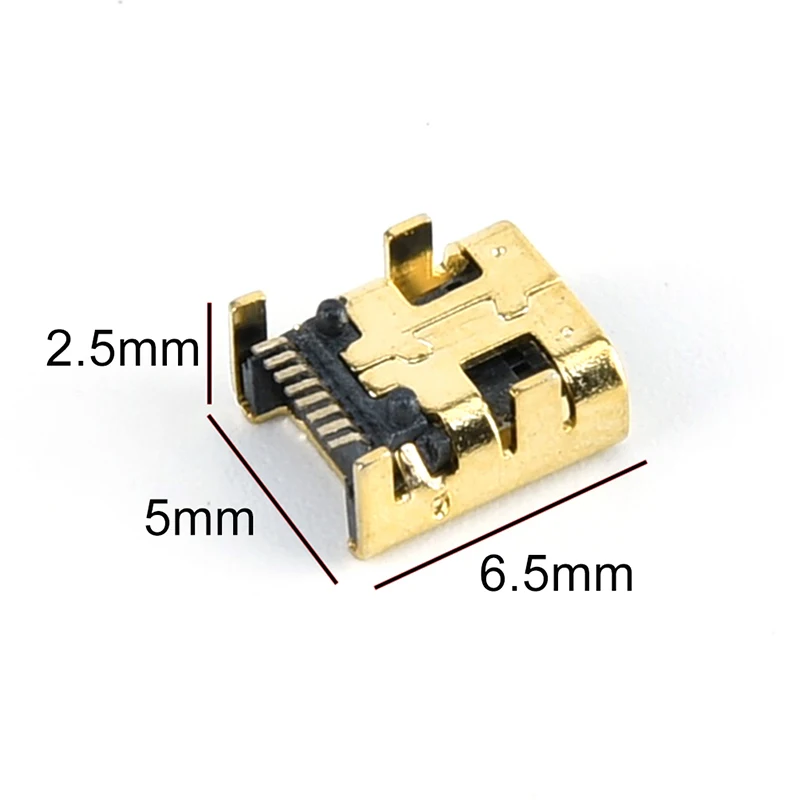 10PCS Mini USB 8P Gold Plated Connector USB 8 Pin Female Jack Pcb Smt Socket Connector