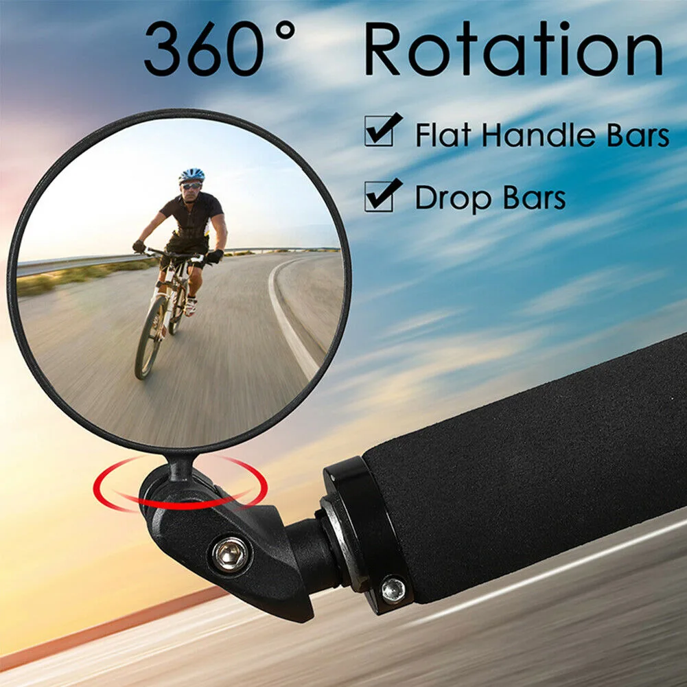 

Mountain Bike Rearview Mirror Bicycle Handlebar Convex Rear View Mirror Foldable BHD2