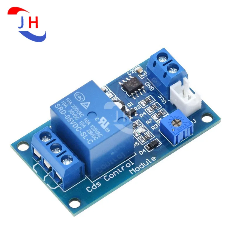Interruptor de Control de luz, módulo de relé de fotorresistencia, Sensor de detección de brillo 10A, 1 piezas, 5V, 12V, CC