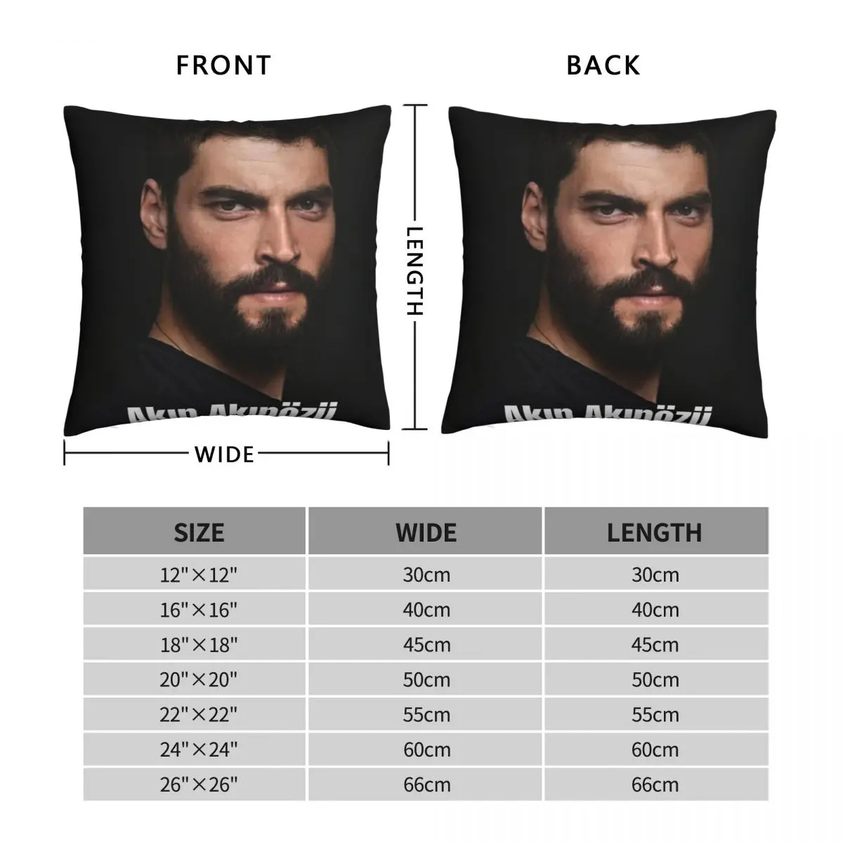 Akin Akinozu Akın Akınözü Square Pillowcase Polyester Linen Velvet Printed Zip Decor Throw Pillow Case Bed Cushion Case 18\