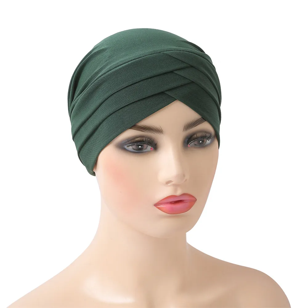 Chapeau Turban Hijab pour femmes musulmanes, écharpe de tête, perte de cheveux, chimiothérapie, cape, Bonnet islamique, couvre-chef extensible