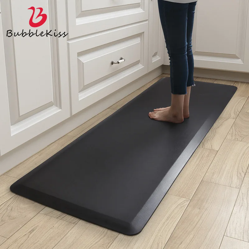 

Bubble Kiss Thick 1.8cm PU Leather Standing Mat Waterproof Anti Fatigue Oilproof Kitchen Carpet Anti-slip Entrance Doormat Rugs