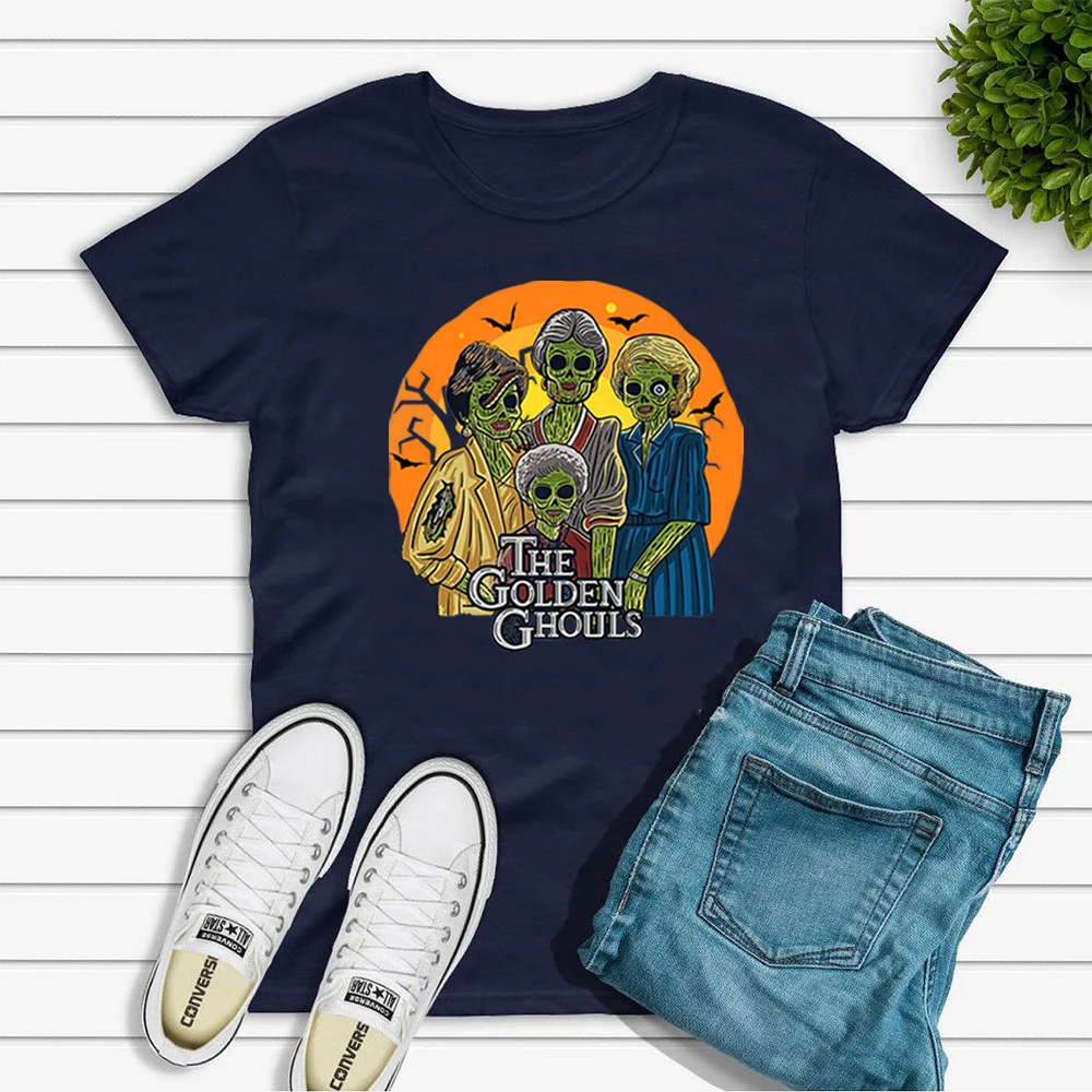 The Golden Ghouls Shirt Funny Halloween Shirt Scary Movies Shirt The Golden Girls T Shirt Ghouls Shirt Graphic Tees Casual Top