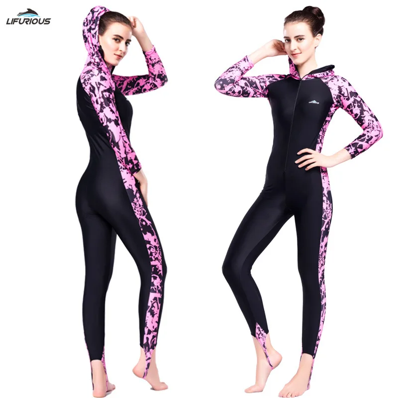 Women's Long Sleeve Rash Guard UPF 50+ UV Sun Protection Full Body Surf Swim Suit One-Piece Snorkeling Kayaking Diving Suits