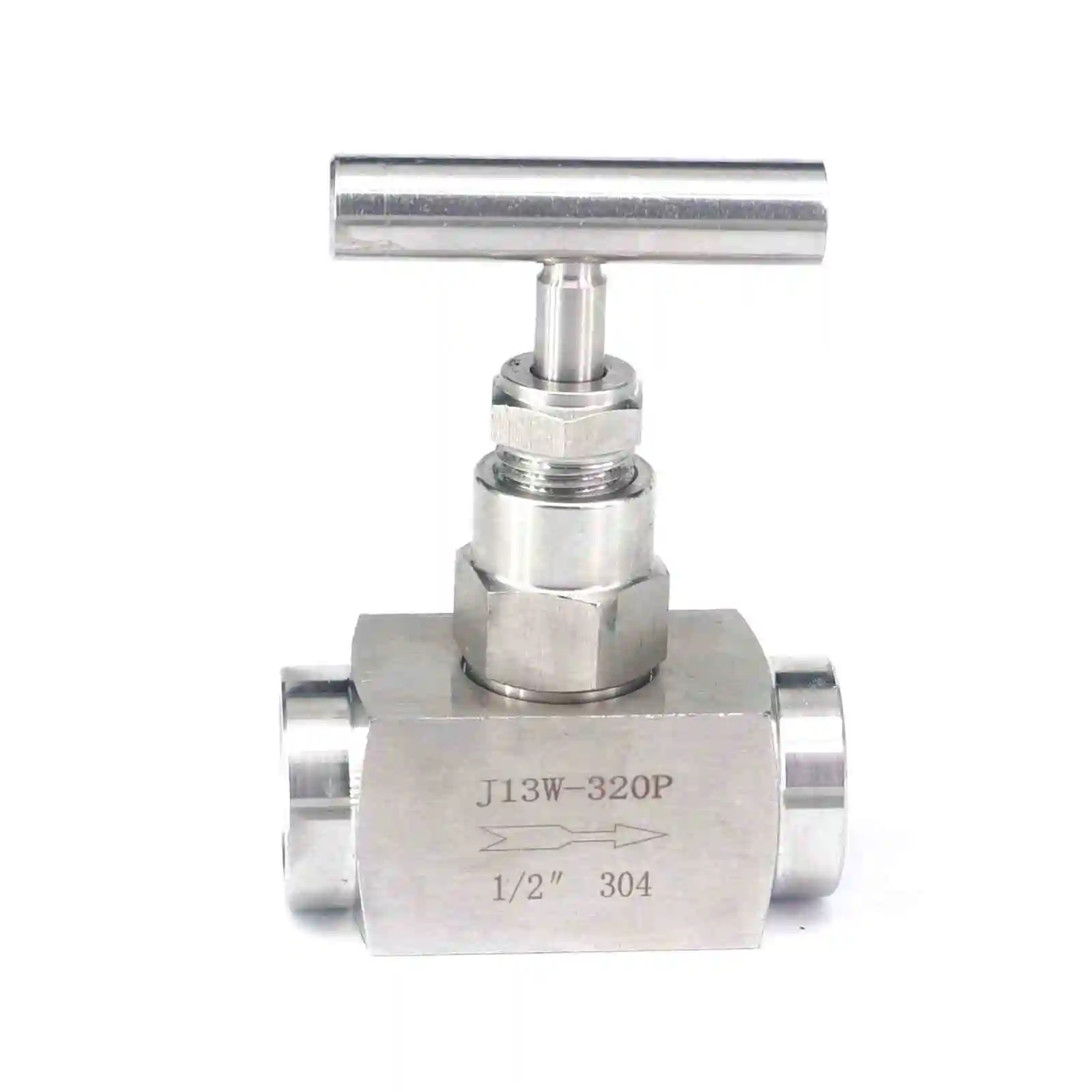 

320 Bar 1/2" BSP Female 304 Stainless Steel Flow Control Shut Off Valve Water Gas Oil Fuel