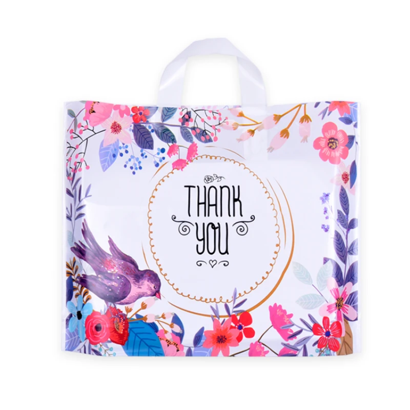 

Free Custom Large Plastic Gift Bags With Handles Thank You Bags Favor Wedding Party Decoration Birthday Packaging Shopping Bag