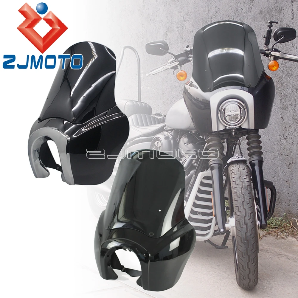 

Motorcycle ABS Headlight Fairing Mask 5.75'' For Harley Softail Street Bob FXBB Standard FXST 2018-2021 Front Windshield Screen