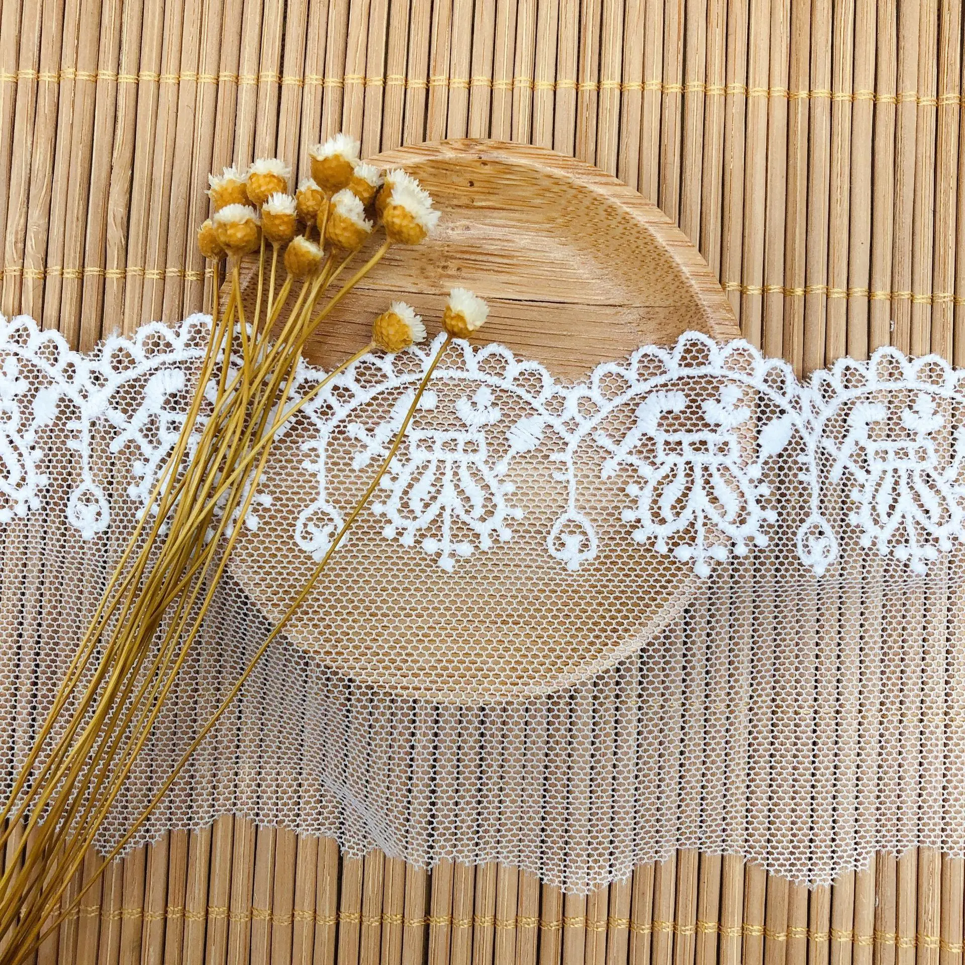 ตาข่ายเย็บปักถักร้อยมงกุฎผ้าTulle DIYผ้าไหมLolitaเสื้อผ้างานแต่งงานชุดเสื้อผ้าอุปกรณ์เสริม