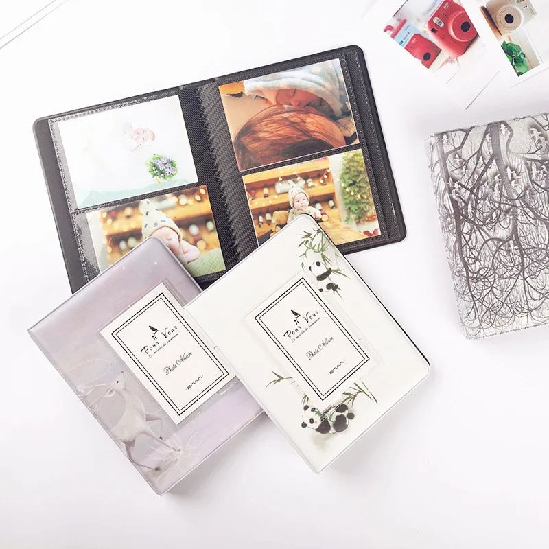 Deer/Tree/Flowers/Panda 3 Inch 64 Pocket Photo Album For Fujifilm Instax Mini 11 9 8 7s Photo Paper Film /Credict Card/Tickets