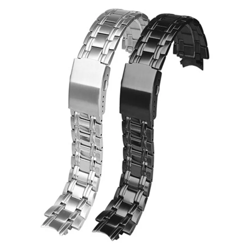 Stainless Steel Watch band For Casio 5345 EF539 EF-539 EFR-539BK EFR-539D Bracelet EDIFICE Fine Steel Watch Strap 27*16mm Silver