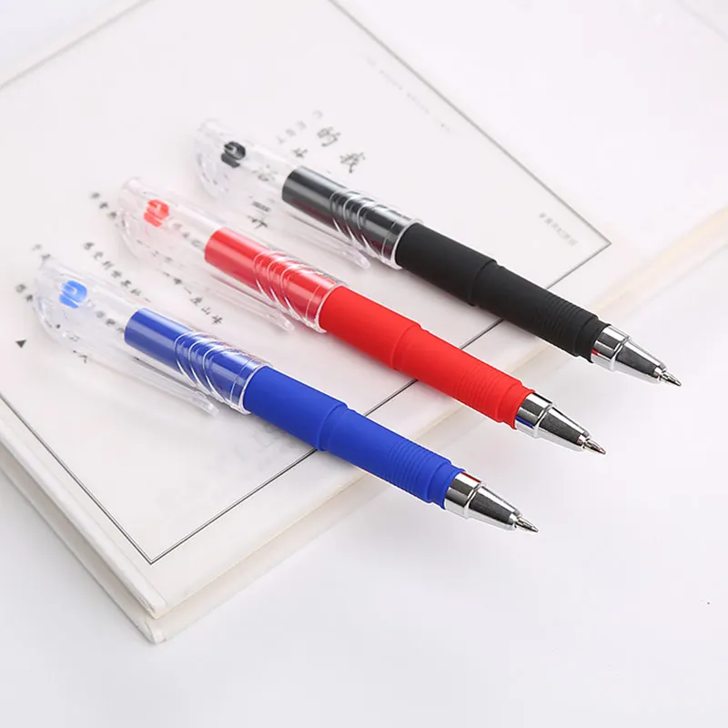 3Pcs/5Pcs Mini Clip Gel Pen Pocket Size 0.5mm Bullet Tip Blue Black Ink Refill Office School Small Signature Pens Writing Handle