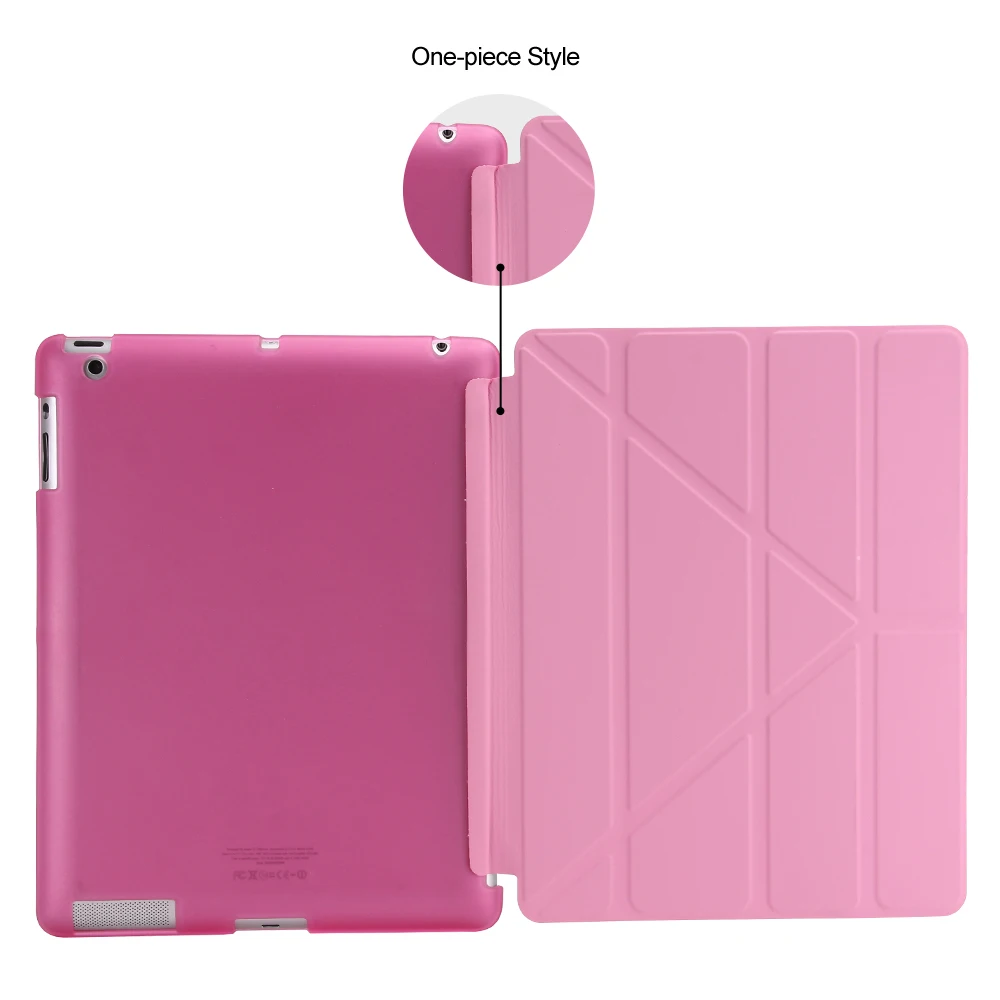 Case for Apple ipad 4 3 2 ,PFHEU-PU Leather Cover+TPU soft Smart Auto Sleep Surrounded CASE for ipad 2 ipad 3 ipad 4 Cover