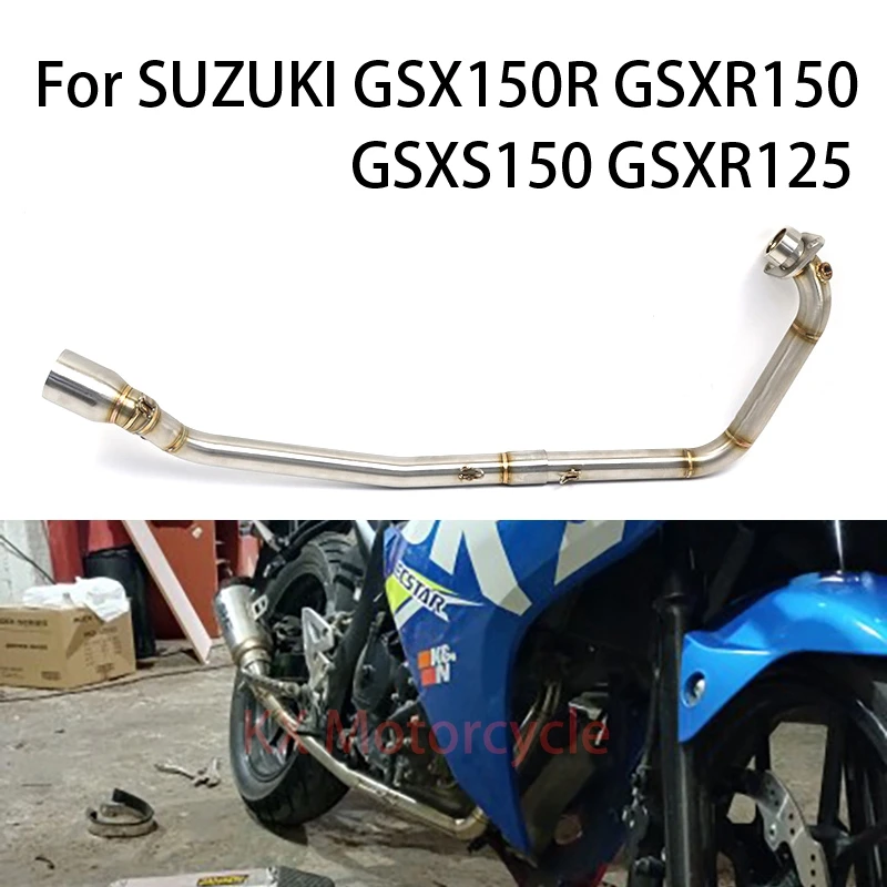 

For SUZUKI GSXR150 GSX150R GSXS150 51mm Motorcycle Exhaust Front Pipe Muffler Middle Link Connect Pipe Motocross accessories