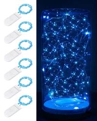 Led Holiday Garlands Copper Wire String Light CR2032 Battery 6PCS/Bag Decoration Indoor Bedroom Wedding Party Festival Christmas