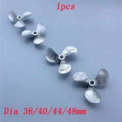 3-Blades Zinc Alloy Propeller Full Submerged Metal Propeller CW CCW Paddle for RC Feeding Boat Electric Bait Boat 4mm Shaft