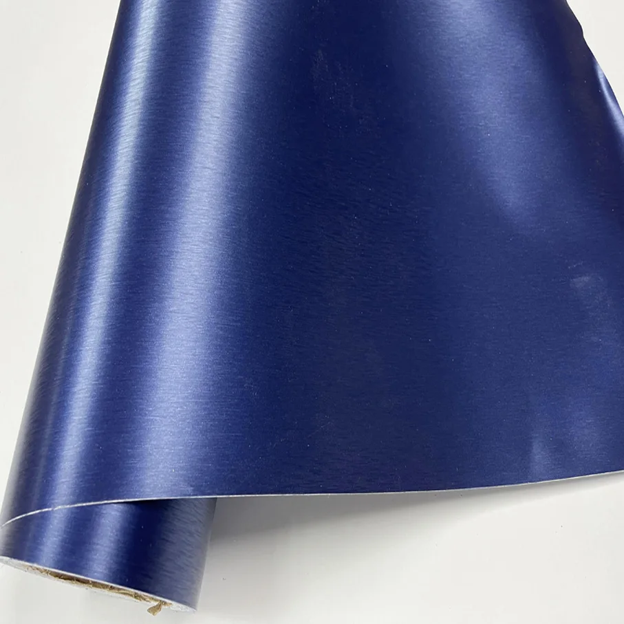 أسود أزرق رمادي داكن فضي معدني نحى الألومنيوم الفينيل سيارة التفاف الفيلم الحجم: 10/20/30/40/50/58 سنتيمتر x 152 سنتيمتر