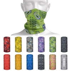 Classic Paisley Floral Neck Bandana Hair Headband for Women/Men Tube Scarf UV Protection Windproof Neckerchief Cycling Face Mask