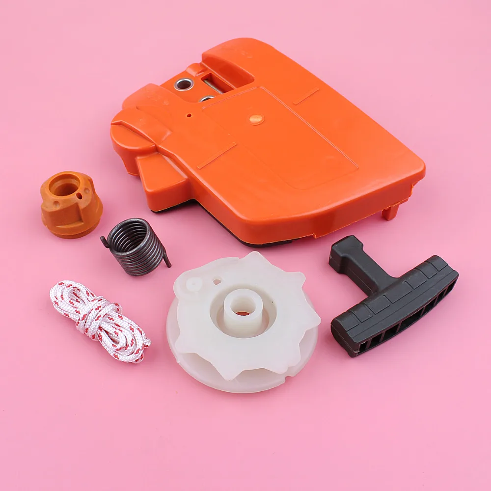 Imagem -04 - Corrente Freio Embreagem Roda Dentada Tampa Lateral Motosserra Recoil Starter Polia Alça Aperto Hub Primavera Kit Apto para Husqvarna 235 236 240