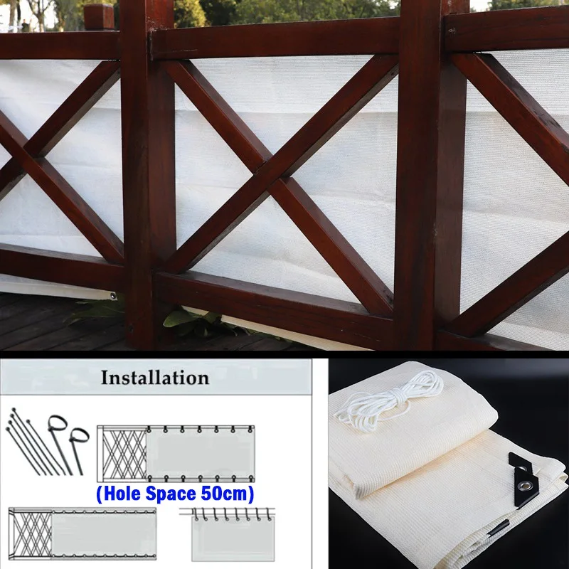 

Milky HDPE Balcony Sun Shade Net Fence Privacy Screen Cover Garden Plants Shelter Wind Protection Terrace Safty Privacy Nets