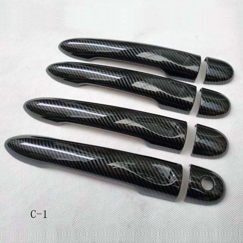 Chrome Door Handle Cover  Trim for LADA XRAY X Ray X-ray 2015 2016 2018 Car Accessories 8 Pcs Color Carbon Fiber