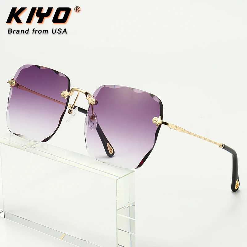 KIYO Brand 2020 New Women Polygonal Polarized Sunglasses Metal Classic Sun Glasses High Quality UV400 Fishing Eyewear 2877