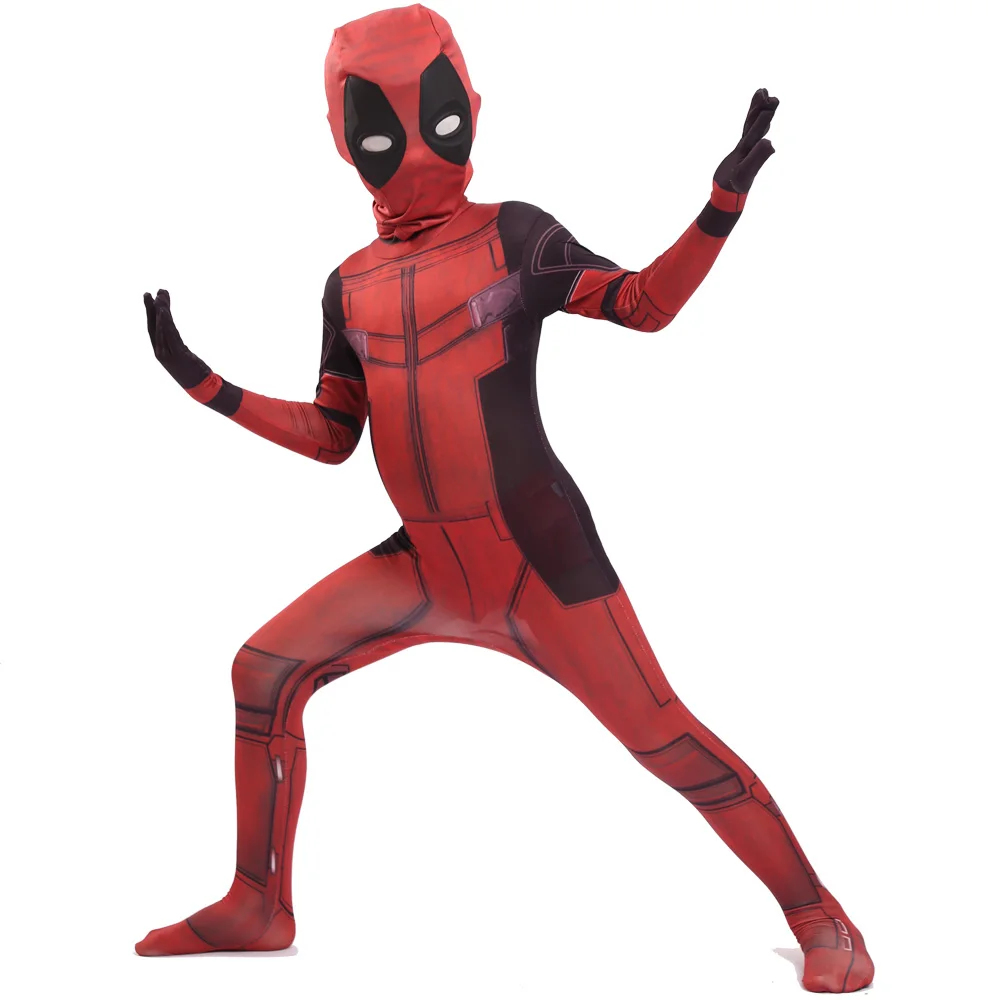 2020 Deadpool Costume CosplaySuperhero Costumes Mask Suit Jumpsuit Bodysuit Halloween Party Costume for Boy Adults