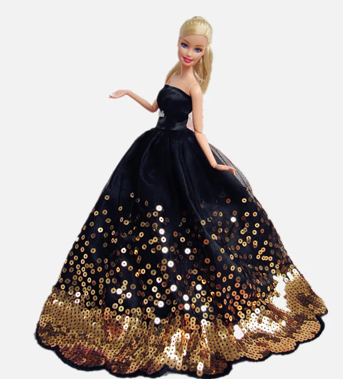 Genuine New for barbie doll clothes accessories barbie dress princess wedding dresses evening dress lot gowns dress skirt