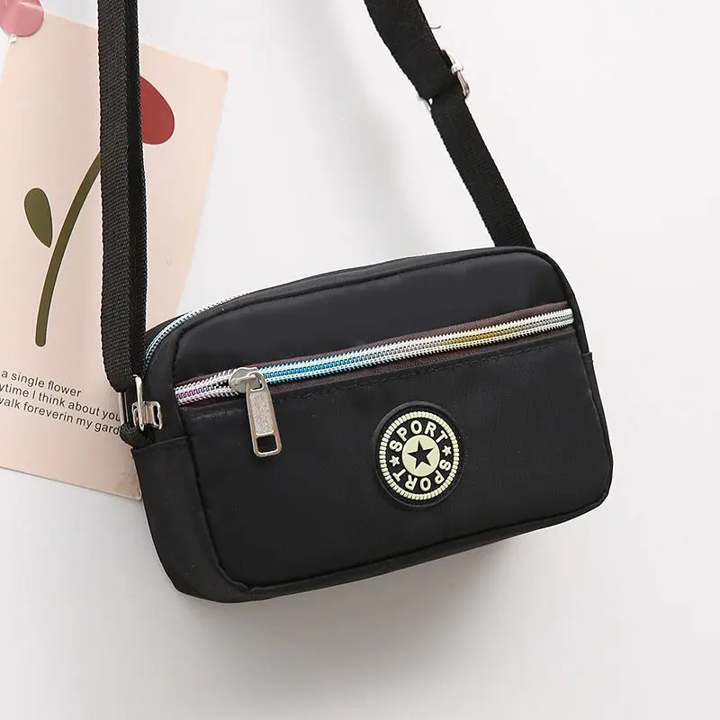 Women Nylon Shoulder Bag for Laidies Large Capacity Messenger Mum Bags Fashion Mini Woman\'s Crossbody Bag Zipper Closure Femme