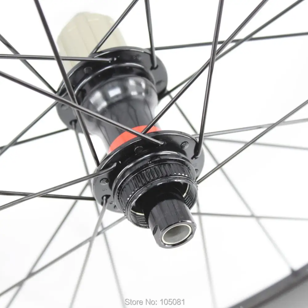 700C tubular clincher tubeless rim Road bike full carbon bicycle wheelset Thru Axle center lock disc brake hubs Newest