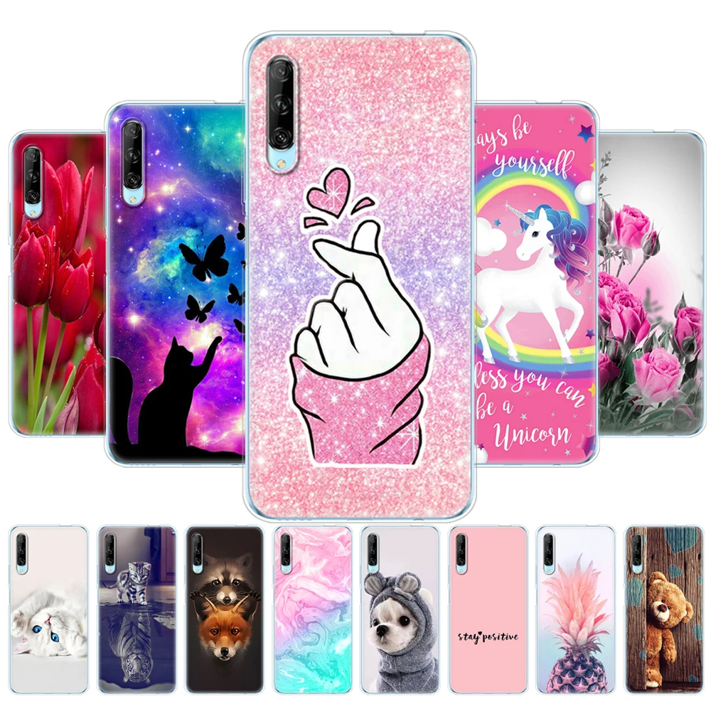 For Huawei Y9S Case Painted Silicon Soft TPU Back Phone Cover for huawei y9s case etui full 360 shockproof Coque Bumper Funny